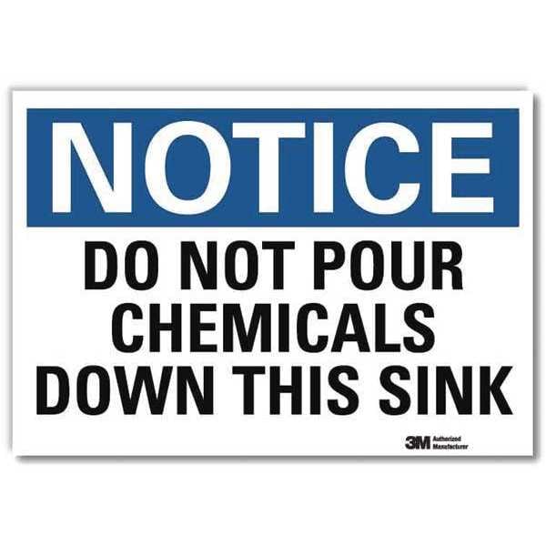 Lyle Notice Sign, 7 in H, 10 in W, Vertical Rectangle, English, U5-1139-RD_10X7 - U5-1139-RD_10X7
