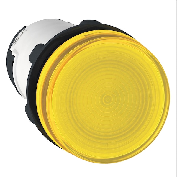 Luz piloto monolítica de Schneider Electric, Harmony XB7, plástico, amarilla, 22mm, lente sencilla para bombilla BA9s, 250V - XB7EV65P