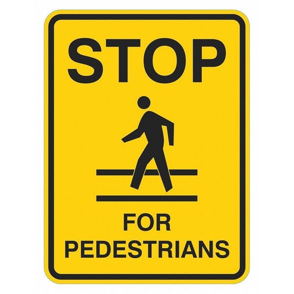 Lyle Stop Restriction Sign, 24" Height, 18" Width, Aluminum, Rectangle, English - T1-6267-HI_18X24