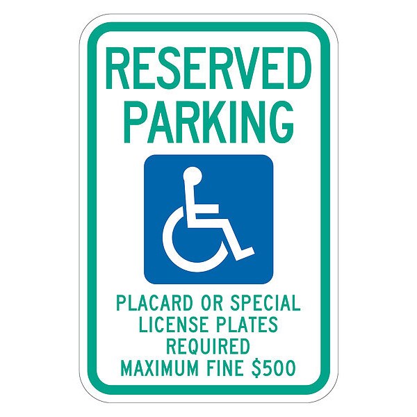 Lyle ADA Handicapped Parking Sign, 18" x 12, T1-2161-HI_12x18 - T1-2161-HI_12X18