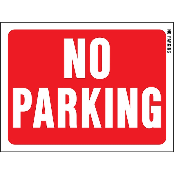 Hy-Ko No Parking Sign 8.5" x 12", 10PK - A20609