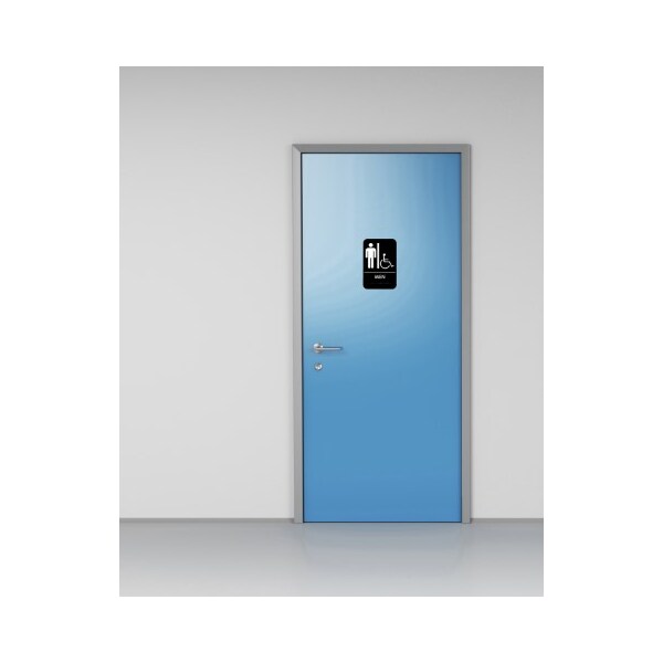 Alpine Industries Mens Braille Handicapped Restroom Sign, Black/White, ADA Compliant, 6x9, PK15 - ALPSGN-2-10PK