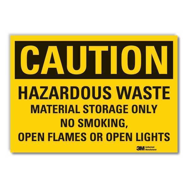 Lyle Caution Sign, 10" H, 14 in W, Non-PVC Polymer, Horizontal Rectangle, English, LCU3-0472-ED_14x10 - LCU3-0472-ED_14X10