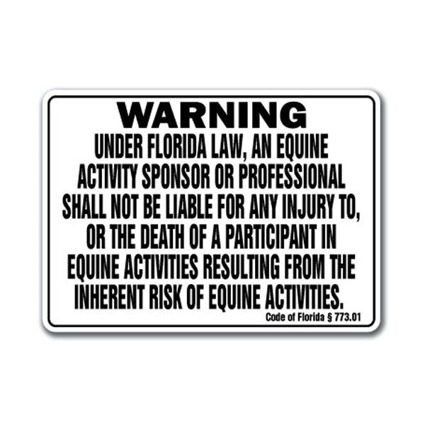Signmission 14 in Height, 10 in Width, Plastic, 10" x 14", WS-Florida Equine - WS-FLORIDA EQUINE