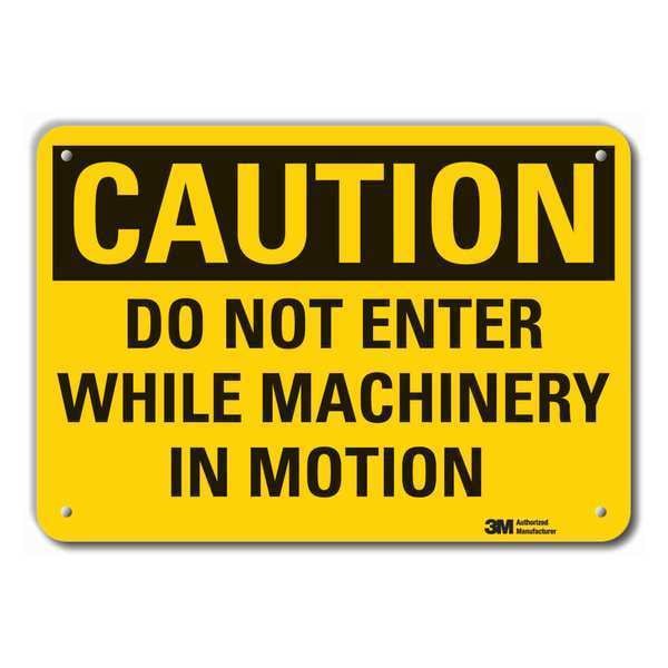 Lyle Caution Sign, 10 in. H, Alum, Do Not Enter, 10 in Height, 14 in Width, Aluminum, Horizontal Rectangle - LCU3-0371-RA_14X10