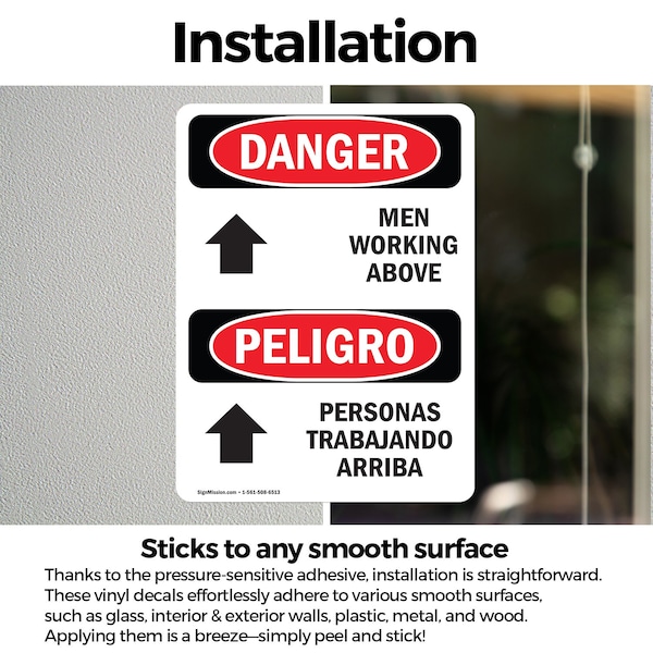 Signmission Safety Culture Sign, 7 in Width, Vinyl Decal, Rectangle, Bilingual - OS-2PACK-DS-D-710-VS-1448