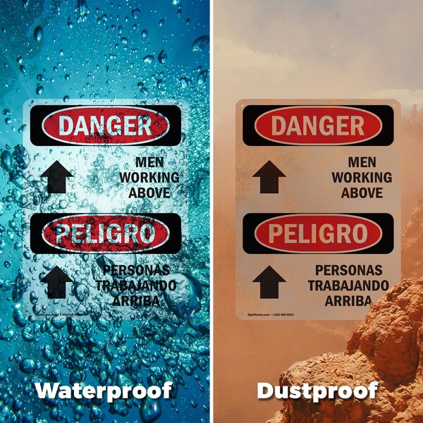 Signmission Safety Culture Sign, 7 in Width, Vinyl Decal, Rectangle, Bilingual - OS-2PACK-DS-D-710-VS-1448
