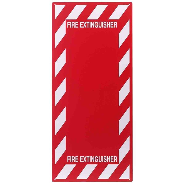 Brady Fire Extinguisher Sign, 29 in Height, 13 in Width, Plastic, English - FEBACK