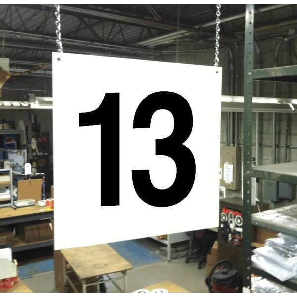 Stranco Hanging Aisle Sign, Legend 13 - HPS-FS1212-13