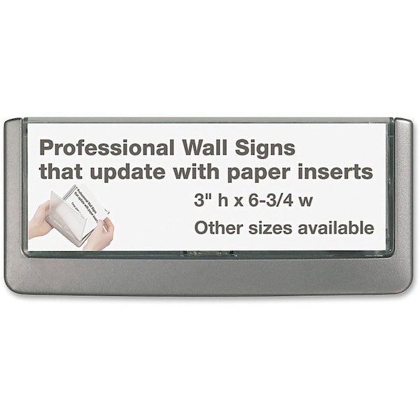 Durable Office Products Click Sign, 6-3/4"x5/8"x3", Graphite - DBL497637
