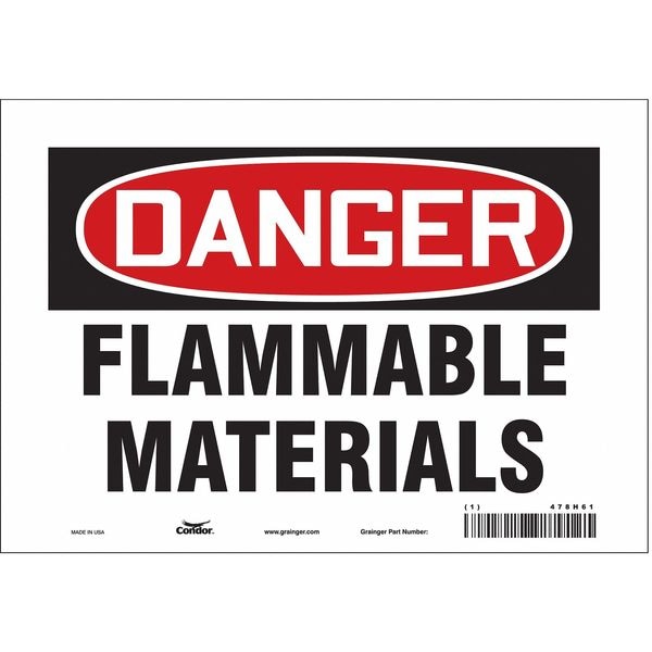 Condor Danger Sign, 7 in H, 10 in W, Vinyl, Vertical Rectangle, English, 478H61 - 478H61