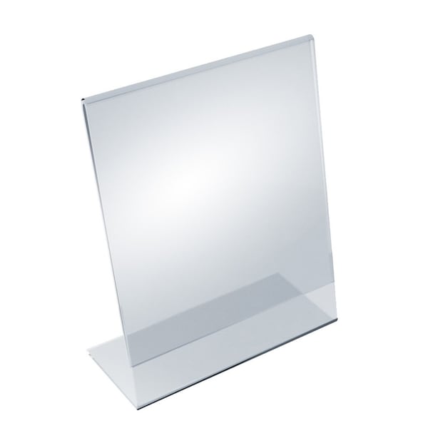 Azar Displays Angled L-Shaped Sign Holder Frame, 8.5"x 11'' Portrait, 10-Pack - 112714