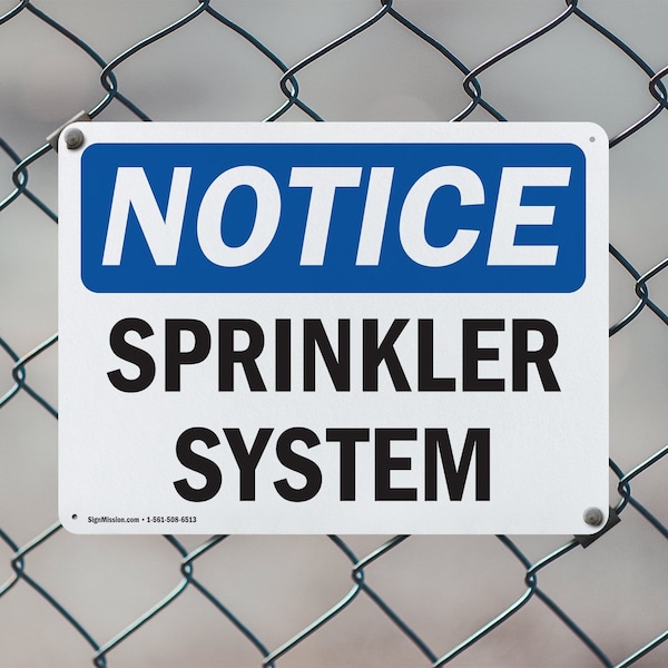 Signmission Sprinkler System, 18 in W x Rectangle, Aluminum - OS-2PACK-NS-A-1218-L-18414