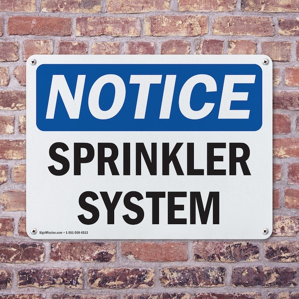 Signmission Sprinkler System, 18 in W x Rectangle, Aluminum - OS-2PACK-NS-A-1218-L-18414