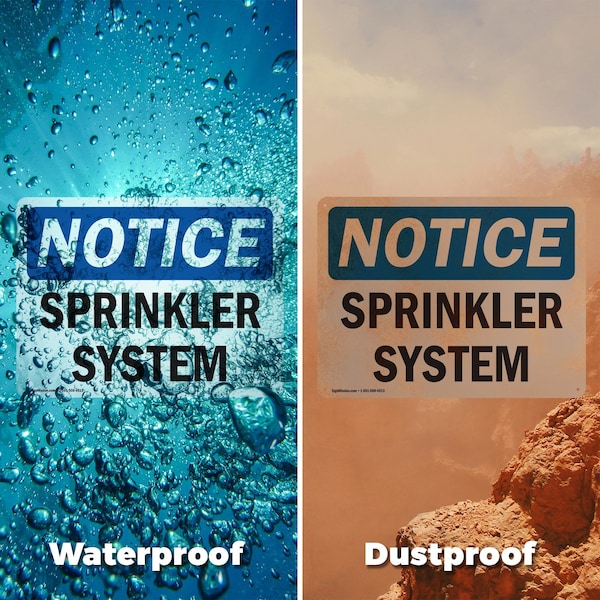 Signmission Sprinkler System, 18 in W x Rectangle, Aluminum - OS-2PACK-NS-A-1218-L-18414