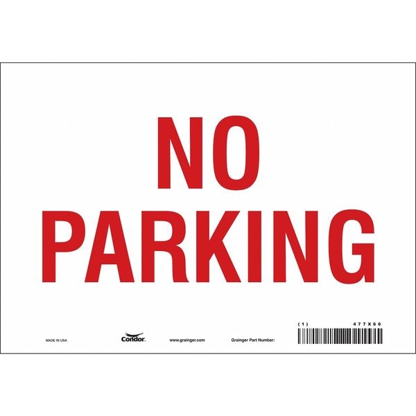 Condor No Parking Sign, 7" x 10, 477X66 - 477X66