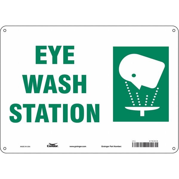 Condor Eye Wash Station, 14 in W x 10 in H, Horizontal Rectangle, Polyethylene, 470Z39 - 470Z39