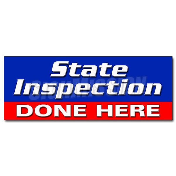 Signmission STATE INSPECTION DONE HERE DECAL sticker law inspector, D-24 State Inspection Done Hr - D-24 STATE INSPECTION DONE HR
