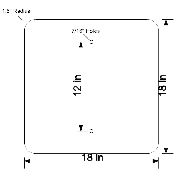 Sign Solutions Usa 18 in W, 18 in H, Aluminum - US08SQ1818