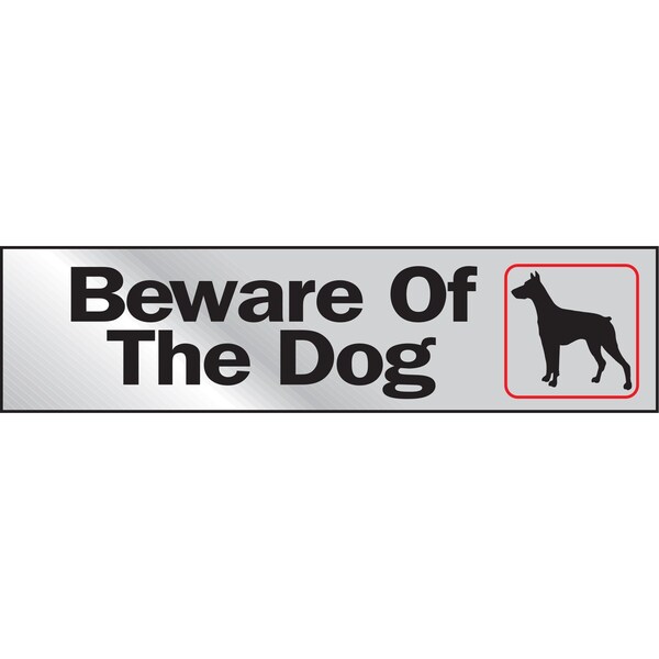 Hy-Ko 2X8 Beware Of The Dog Sign 2" x 8", 10PK - A00470