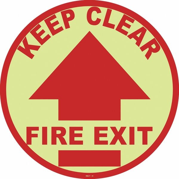 Stranco Floor Sign, 17 in H, 17 in W, Vinyl, Circle, English, FSG-17-704 - FSG-17-704