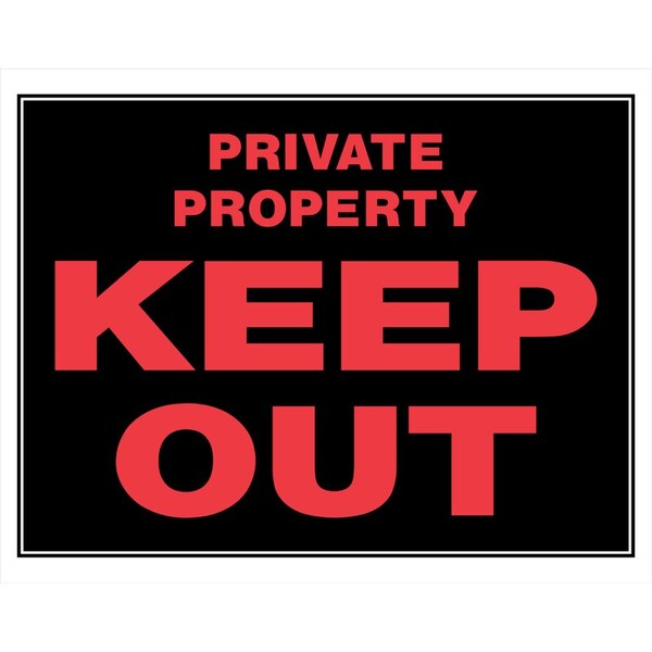Hillman HILLMAN English Black Private Property Sign 15 in. H X 19 in. W - 840042