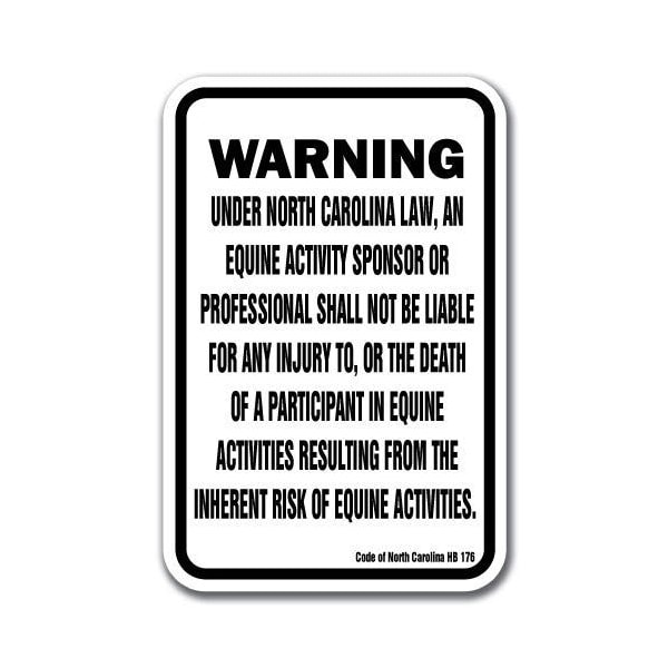 Signmission Safety Sign, 18 in Height, Aluminum, 12 in Length, Equine - North Carolina - A-1218 EQUINE - NORTH CAROLINA