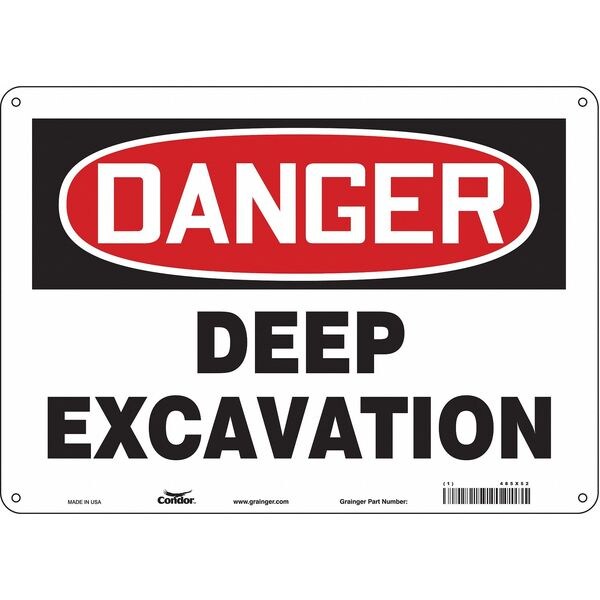 Condor Danger, DEEP EXCAVATION, 14 in W x 10 in H, Horizontal Rectangle, Polyethylene - 485X52