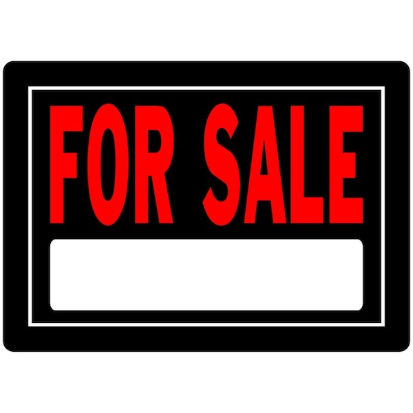 Hillman HILLMAN English Black For Sale Sign 10 in. H X 14 in. W - 840131