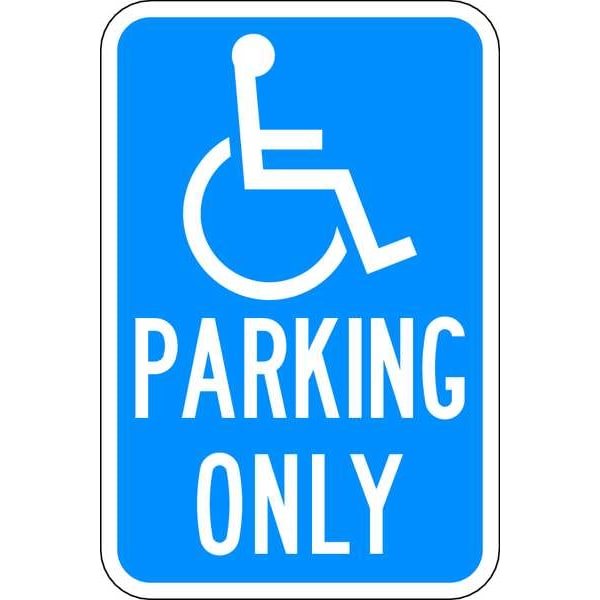 Lyle ADA Handicapped Parking Sign, 18" x 12, HC-CA01-12HA - HC-CA01-12HA