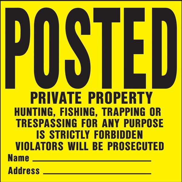 Hy-Ko Posted Private Property Sign 11" x 11", 20PK - A03101