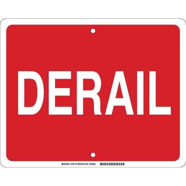 Brady Railroad Sign, 12 in H, 15 in W, Horizontal Rectangle, English, 134178 - 134178