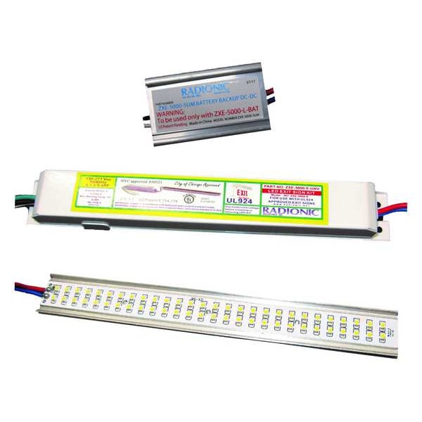 Radionic Hi-Tech Exit Sign LED Retrofit Kit, 120/277V, 4.5W - ZXE-5000-L-BAT
