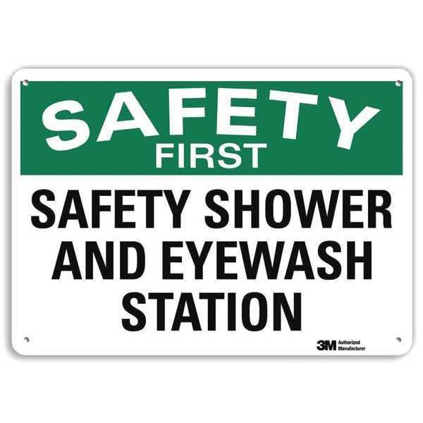 Lyle Eye Wash Sign, 10 in H, 14 in W, Plastic, English, U7-1245-NP_14X10 - U7-1245-NP_14X10
