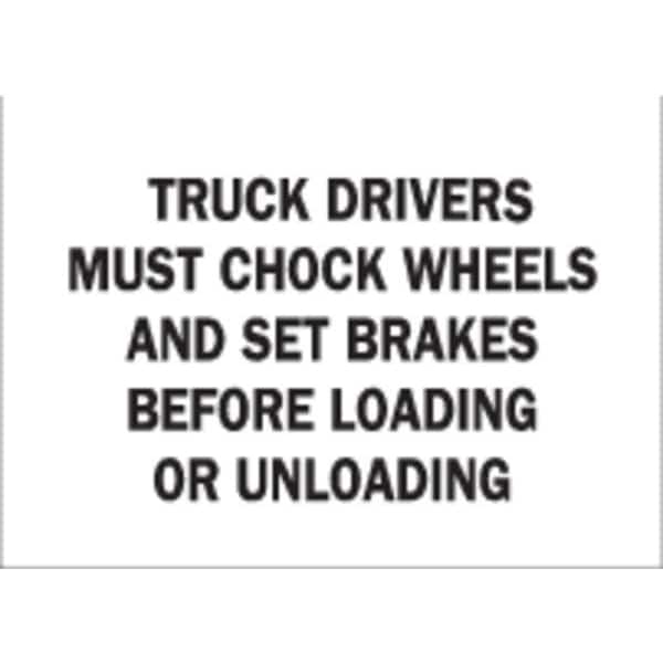 Brady Dock Sign, 10" H, 14" W, Aluminum, Rectangle, English, 43448 - 43448