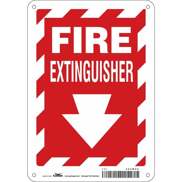 Condor Safety Sign, 10 in Height, 7 in Width, Polyethylene, Horizontal Rectangle, English - 469W05