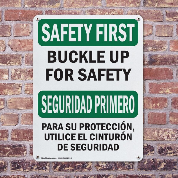 Signmission Safety Culture Sign, 10 in Width, Plastic, Rectangle, Bilingual - OS-2PACK-SF-P-1014-L-10745