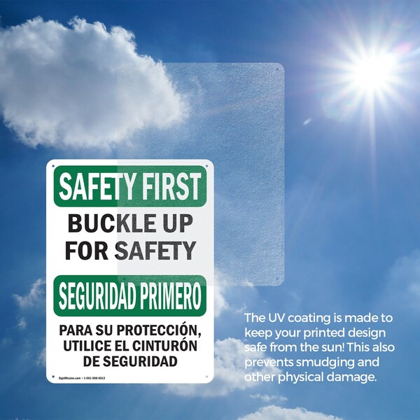 Signmission Safety Culture Sign, 10 in Width, Plastic, Rectangle, Bilingual - OS-2PACK-SF-P-1014-L-10745