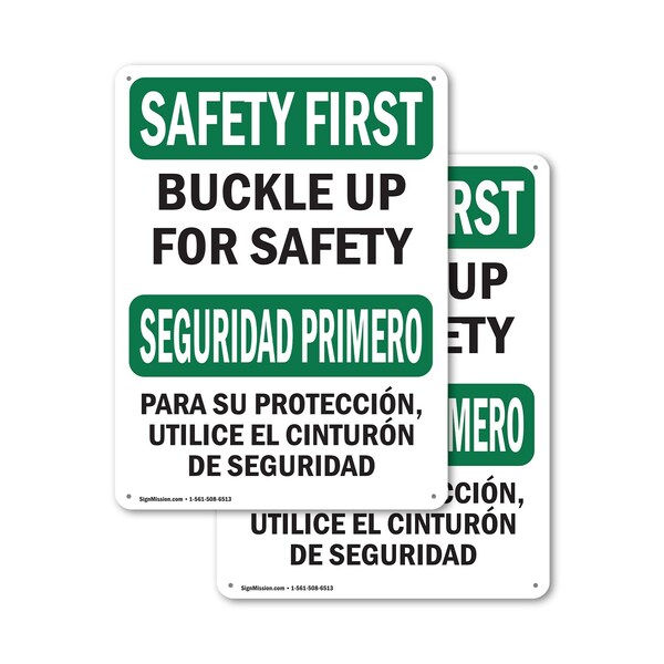 Signmission Safety Culture Sign, 10 in Width, Plastic, Rectangle, Bilingual - OS-2PACK-SF-P-1014-L-10745