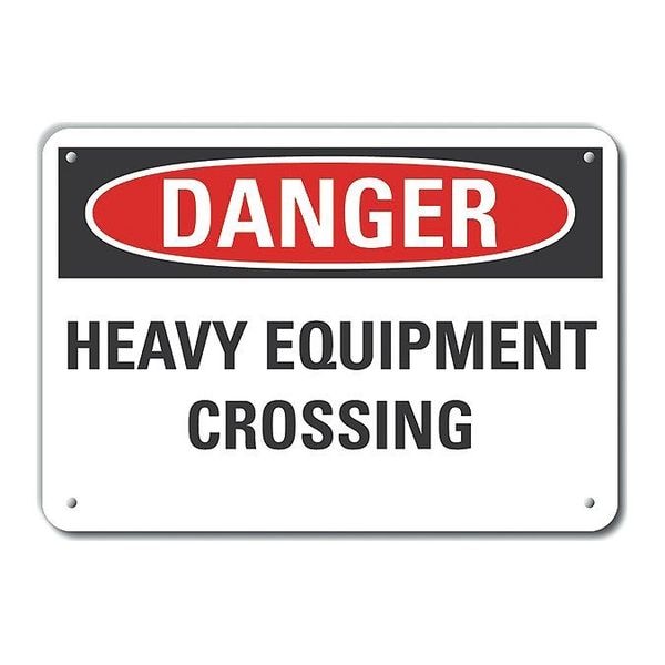 Lyle Danger Sign, 10 in Height, 14 in Width, Aluminum, Horizontal Rectangle, English - LCU4-0480-NA_14X10