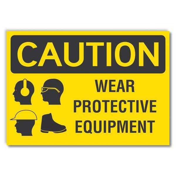 Lyle Caution Sign, 14"W, 10" H, 0.004" Thickness, LCU3-0189-ED_14x10 - LCU3-0189-ED_14X10