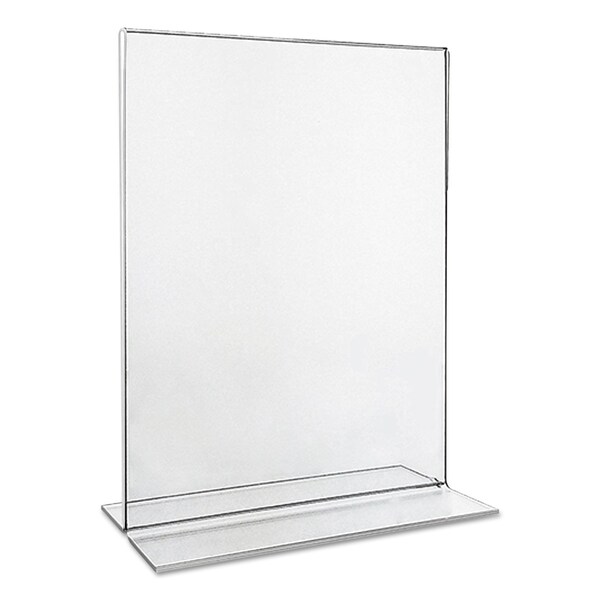 Universal Clear 2-Sided T-Style Freestanding Frame, 8 1/2 x 11, PK2 - UNV76864