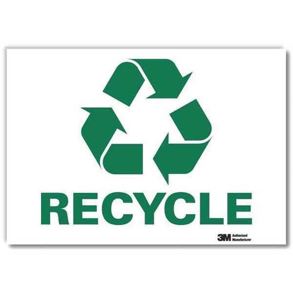 Lyle Recycle, 5 in x 7 in, Horizontal Rectangle, Reflective Sheeting, U1-1028-RD_7X5 - U1-1028-RD_7X5