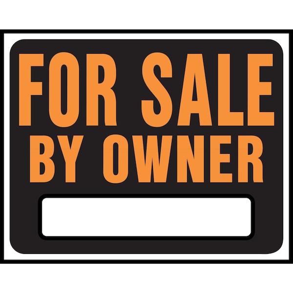 Hy-Ko For Sale By Owner Sign 14.5" x 18.5", 5PK - A00101