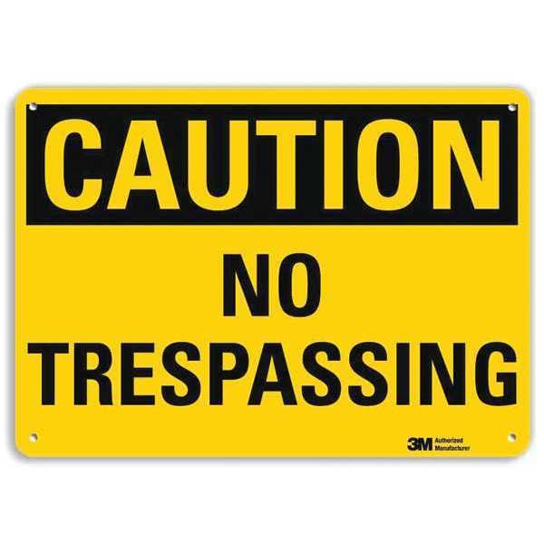 Lyle Safety Sign, No Trespassing, 10in.H - U4-1554-RA_14X10