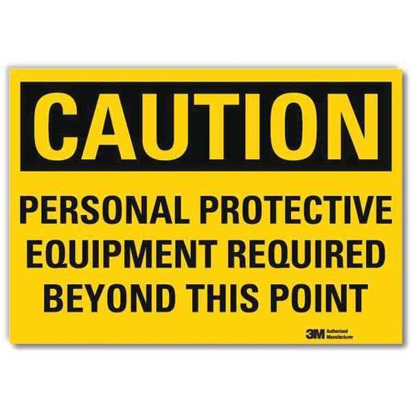 Lyle Safety Sign, Protective Equipment, 14 in W - U4-1589-RD_14X10