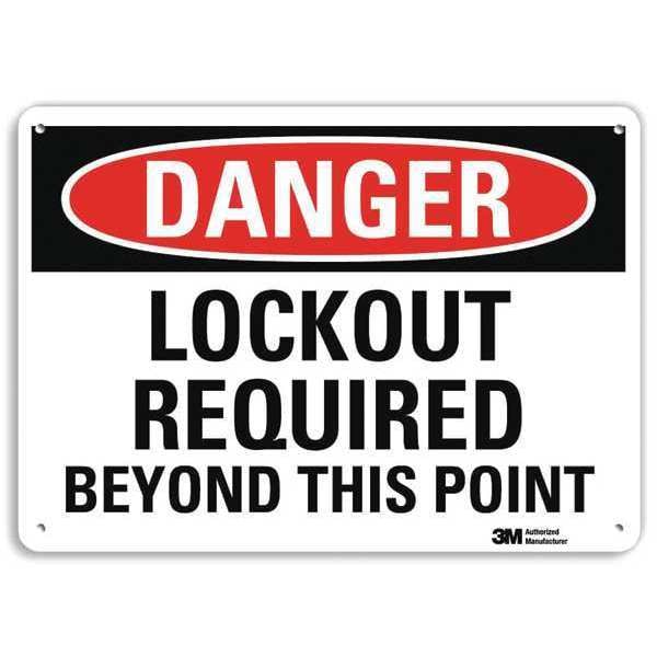 Lyle Danger Sign, 10 in Height, 14 in Width, Plastic, Horizontal Rectangle, English - U3-1769-NP_14X10