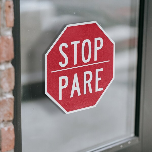 Signmission Stop Pare, 18 inch X 18 inch, Vinyl Decal, 2PK - OC-D-2PACK-18-6
