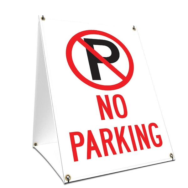 Signmission No Parking, 36 Inch x 24 Inch A-frame Yard Sign, Plastic Sign - SBC-2436-NO PARKING