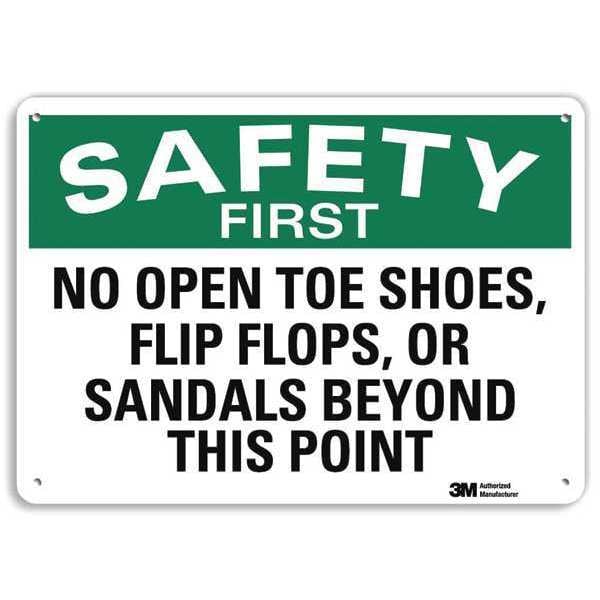 Lyle Safety Sign, 10 in Height, 14 in Width, Aluminum, Horizontal Rectangle, English, U7-1221-RA_14X10 - U7-1221-RA_14X10
